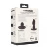 Vibrating and Rotating Ribbed Silicone Anal Plug - Black